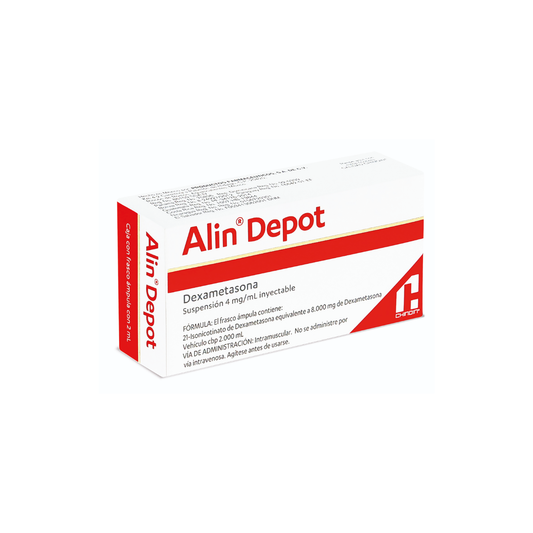 ALIN DEPOT. DEXAMETASONA 4MG/ML. INYECTABLE. FRASCO ÁMPULA CON 2 ML