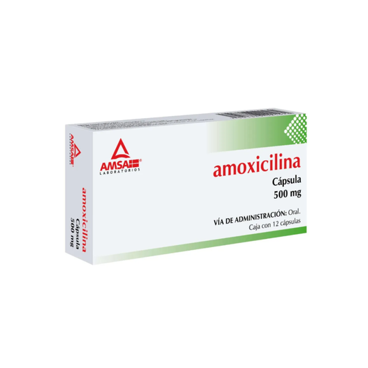 AMOXICILINA 500 MG. CAJA CON 12 CÁPSULAS