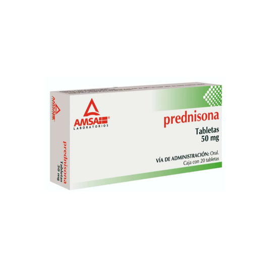 PREDNISONA 50 MG. CAJA CON 20 TABLETAS