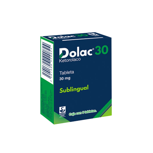 DOLAC 30 MG. SUBLINGÜAL. CAJA CON 6 TABLETAS