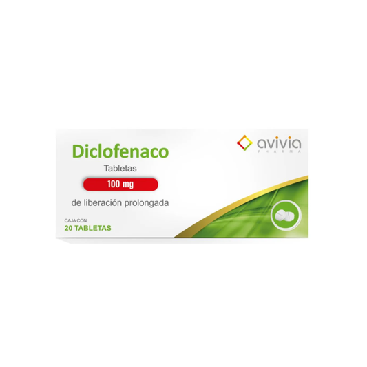 DICLOFENACO 100 MG. CAJA CON 20 TABLETAS
