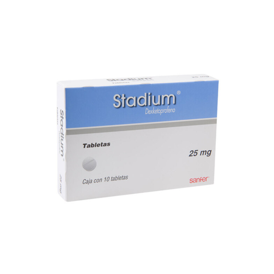 STADIUM. DEXKETOPROFENO 25 MG. CAJA CON 10 TABLETAS