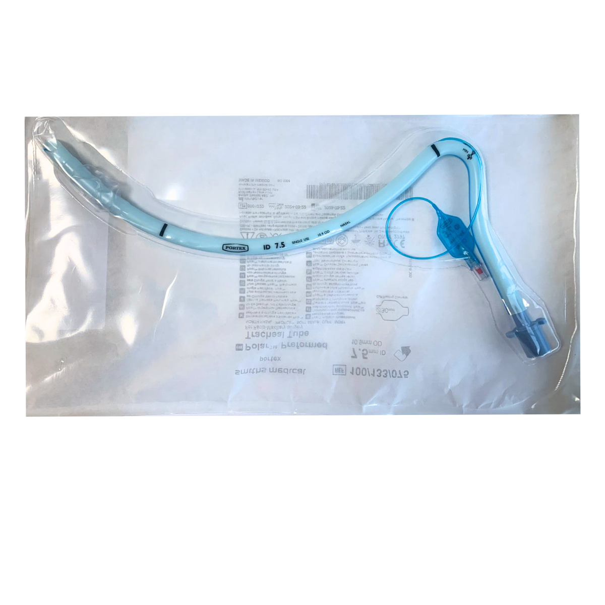 TUBO NASOFARINGEO PORTEX SONDA C/G 7.5 MM MAXILO-FACIAL