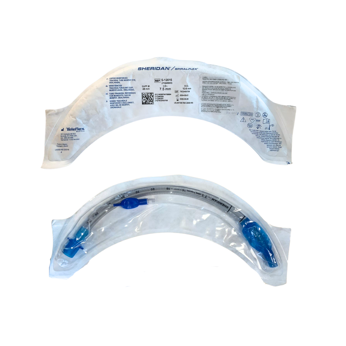 TUBO ENDOTRAQUEAL HUDSON Y GLOBO 7.5 MM