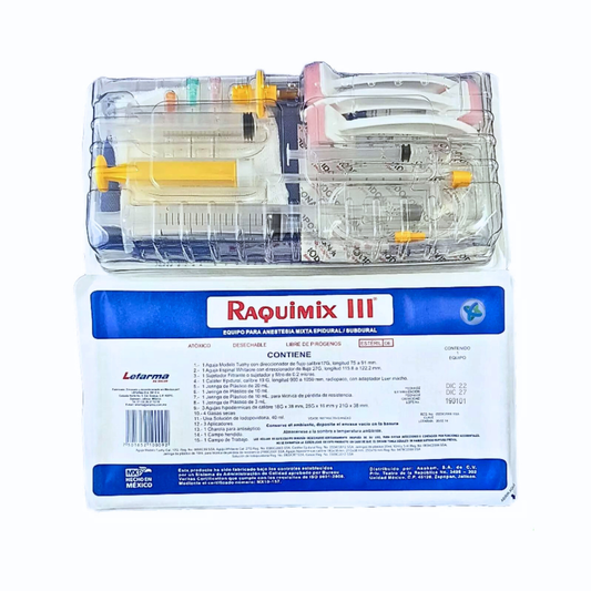 RAQUIMIX III EQUIPO PARA ANESTESIA MIXTA EPIDURAL SUBDURAL