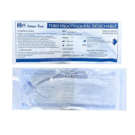 TUBO ENDOTRAQUEAL INHALO-TECH CON GLOBO 4.0 MM