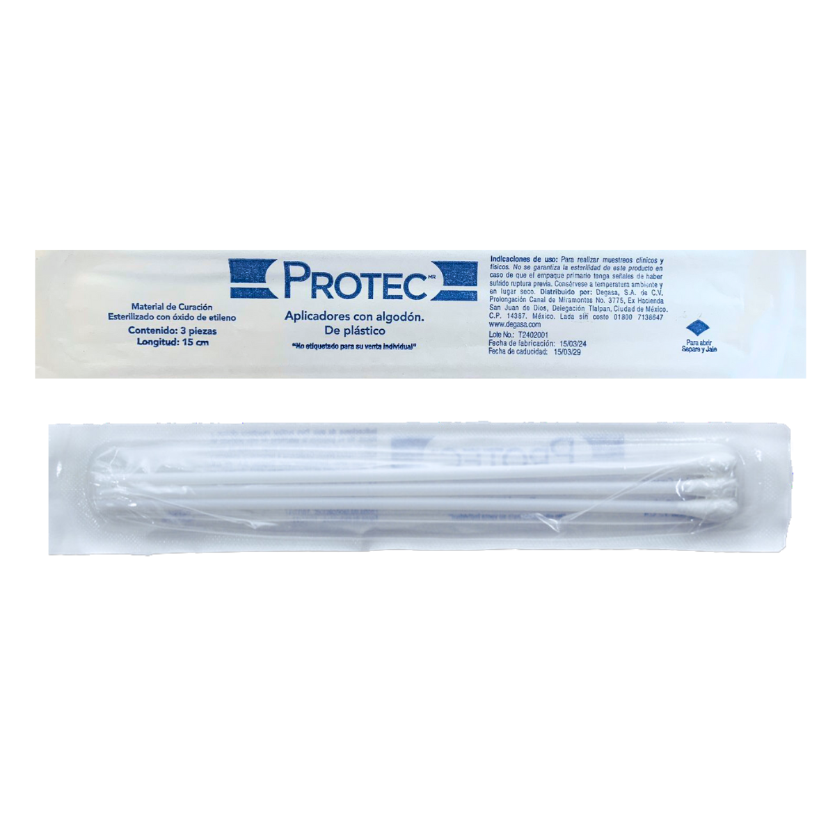 APLICADOR PROTEC DE PLASTICO ESTERIL C/3