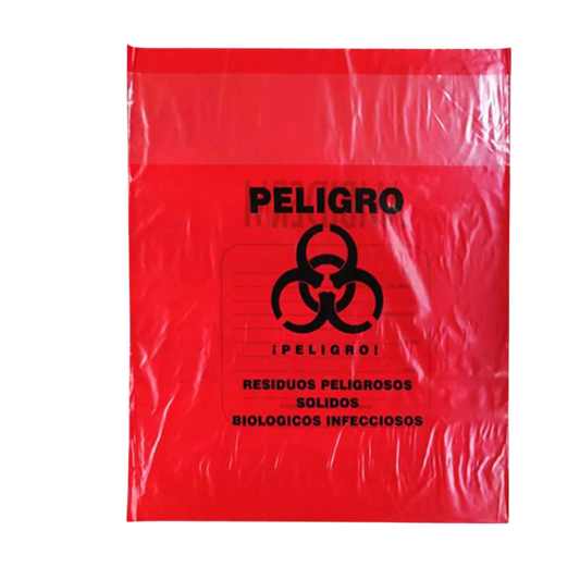 BOLSA AMBIDERM  RESIDUOS BIOLOGICA ROJA 50X60 / CONTIENE 5 PIEZAS