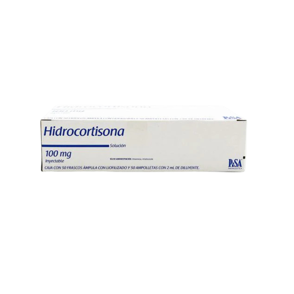HIDROCORTISONA SOLUCIÓN INYECTABLE PISA FARMACÉUTICA 100 MG / CAJA CON 50 FRASCOS