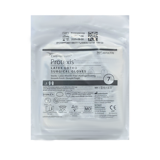 CARDINAL HEALTH. GUANTE ORTOPEDICO DE LATEX #7 / CONTIENE 40 PARES