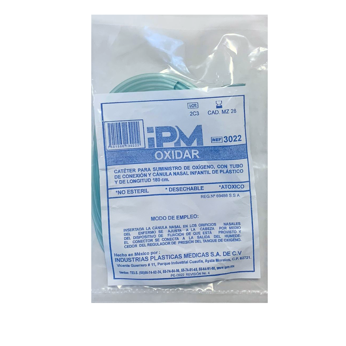 PUNTAS/CATETER IPM PARA SUMINISTRO DE OXIGENO PEDIATRICO