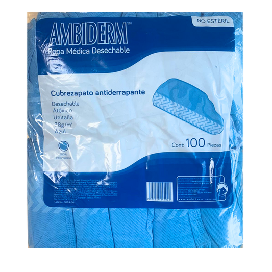 CUBREZAPATO PROTEC AZUL ANTIDERRAPANTE / CONTIENE 100 PIEZAS