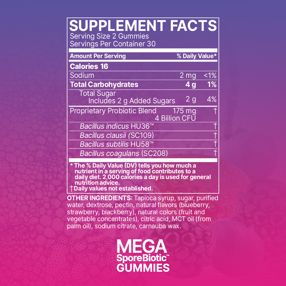 MICROBIOMLABS MEGASPOREBIOTIC GUMMIES 60 GOMITAS
