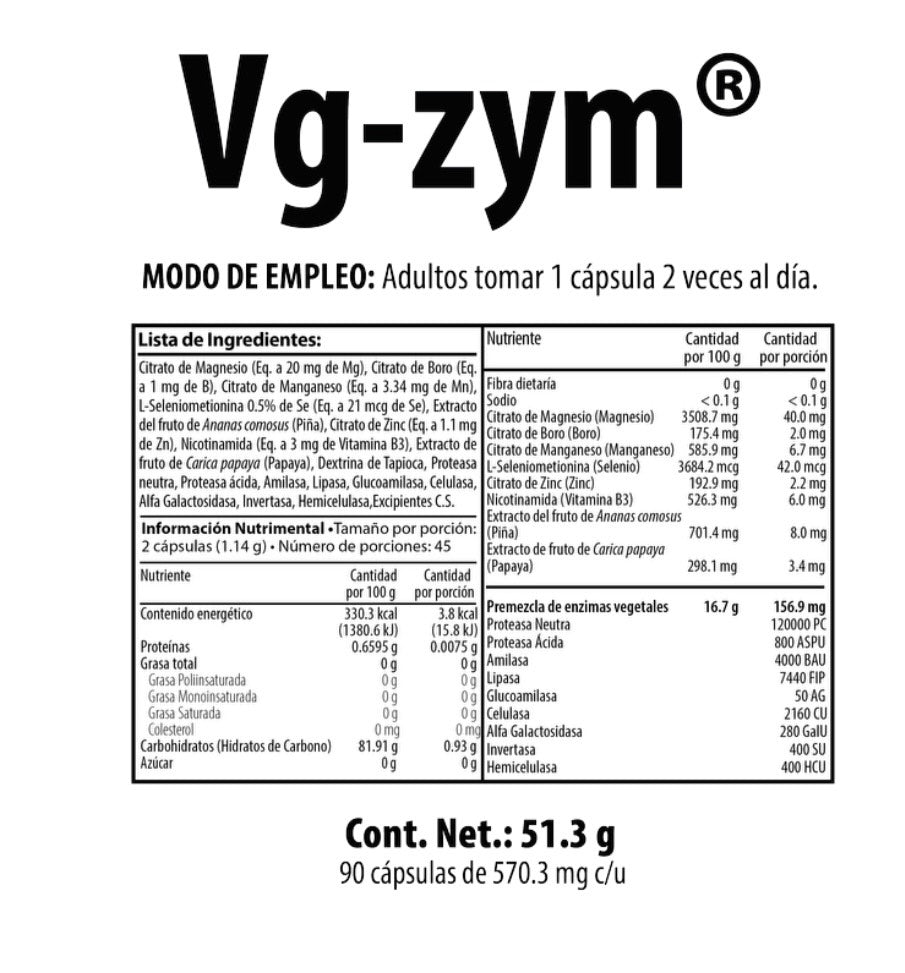 Nutrabiotics - Vg-zym Frasco x 90 cápsulas