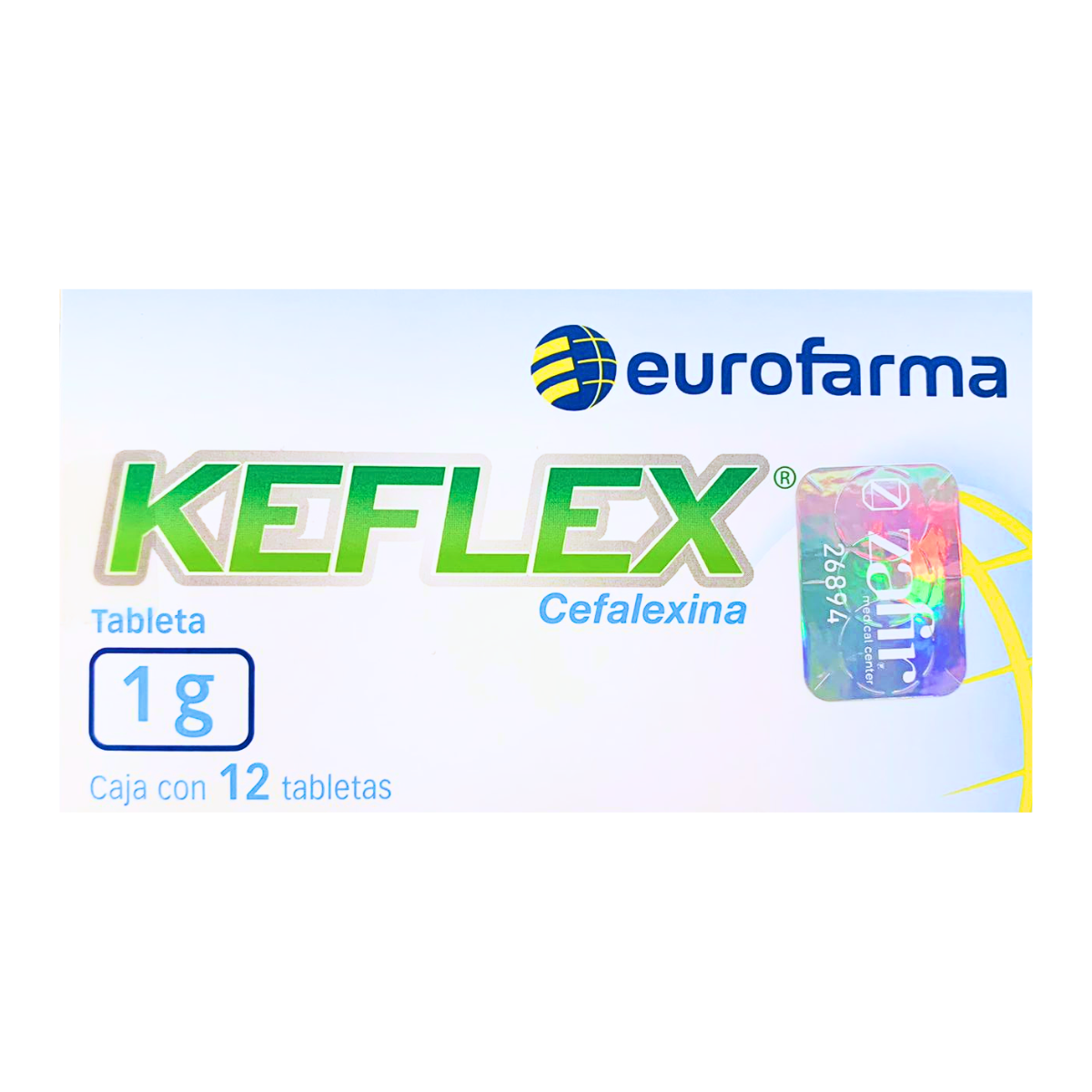 KEFLEX 1G 12 TABS | CEFALEXINA 1G