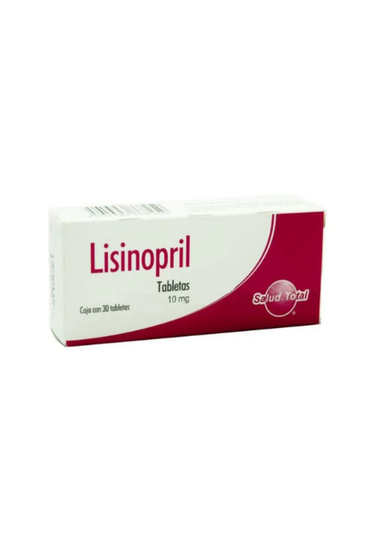 LISINOPRIL 10 MG. 30 TABLETAS