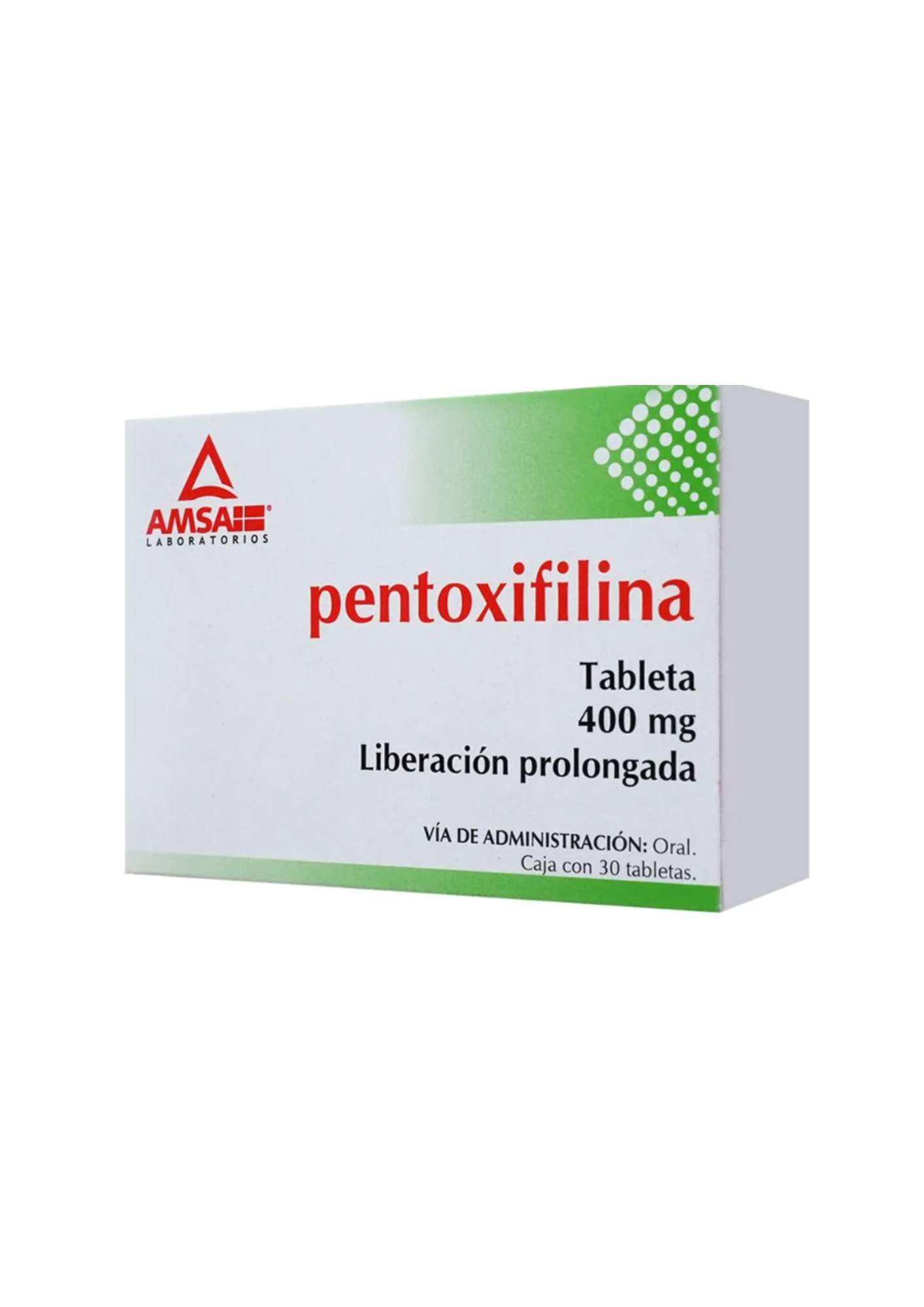 PENTOXIFILINA 400 MG. 30 TABLETAS