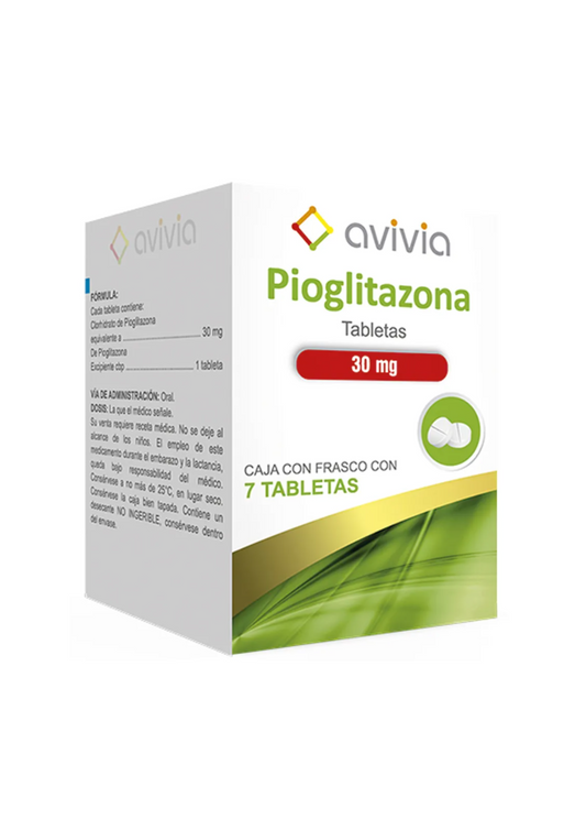 PIOGLITAZONA 30 MG. 7 TABLETAS AVIVIA
