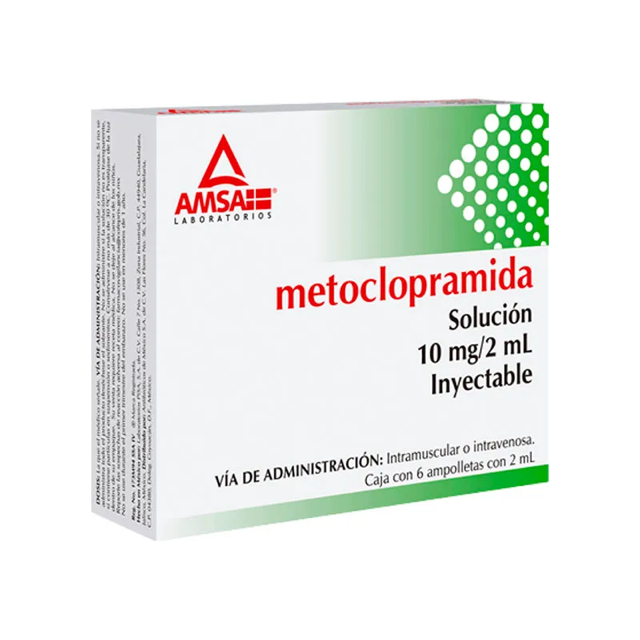 METOCLOPRAMIDA AMSA LABORATORIOS SOLUCIÓN INYECTABLE 10 MG / 2 ML