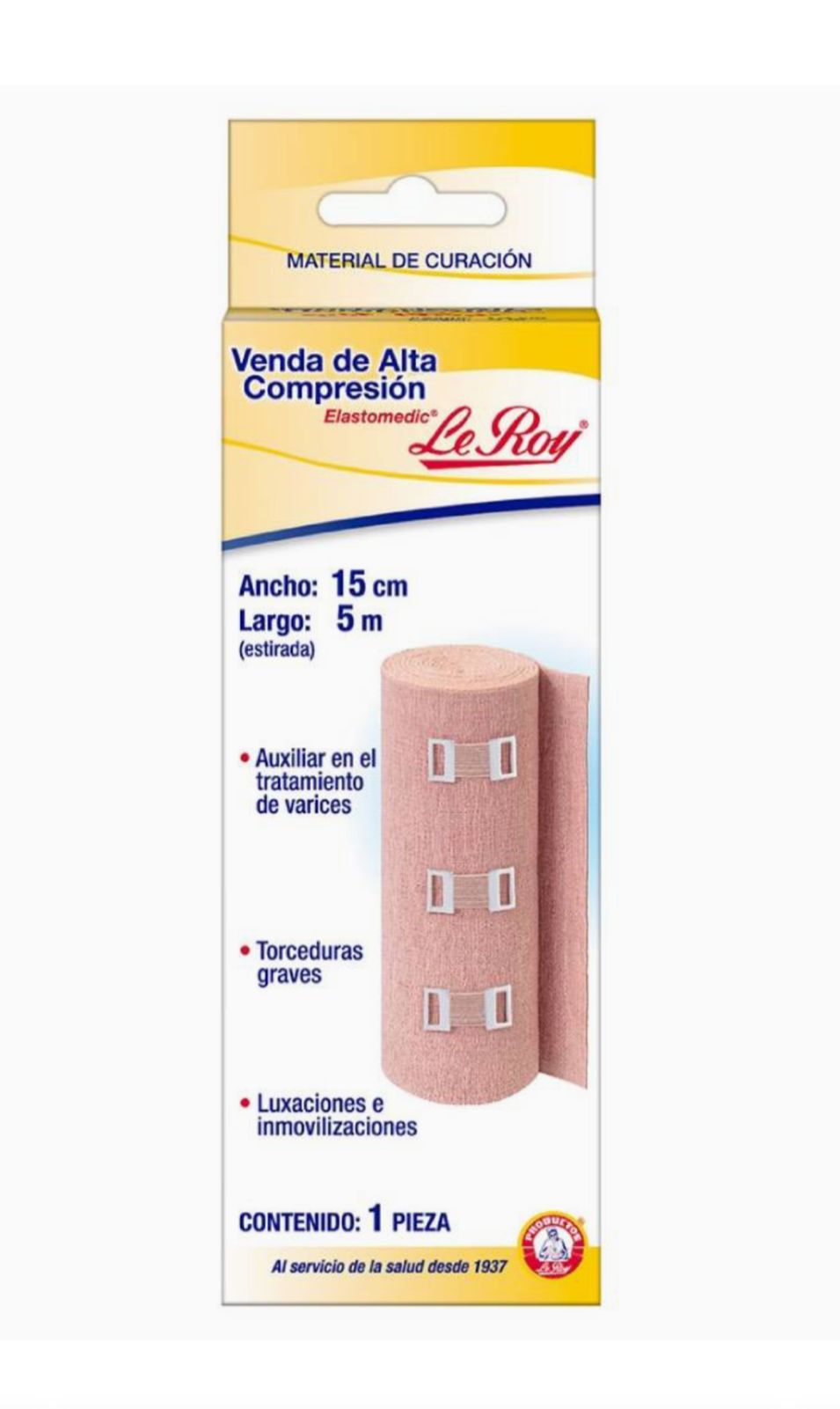 VENDA LE ROY DE ALTA COMPRESION ELASTOMEDIC 15CM X 5 CM