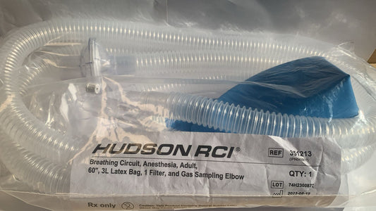 CIRCUITO FIJO EN Y DE 60" (1.50M) PARA ANESTESIA ADULTO CON BOLSA DE 3L Y FILTRO (HUDSON RCI)