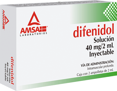 DIFENIDOL AMSA LABORATORIOS SOLUCIÓN INYECTABLE 40 MG / 2ML