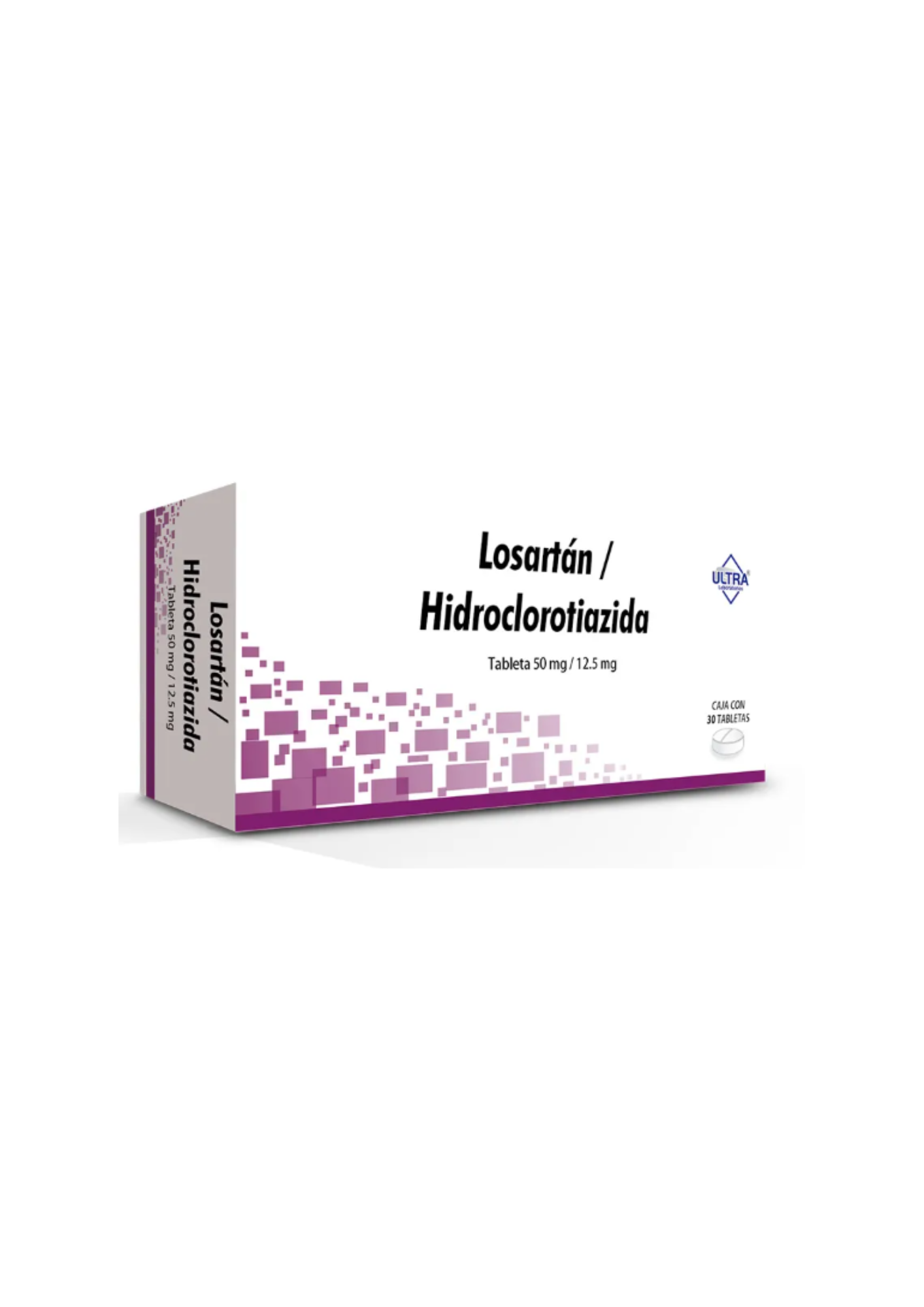LOSARTÁN/HIDROCLOROTIAZIDA 50 MG/12.5MG. 30 TABLETAS