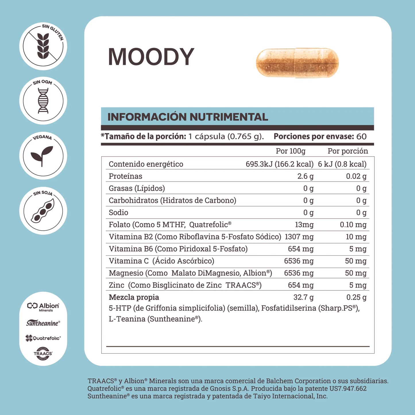 Moody | Aminoácidos con Vitaminas & Minerales