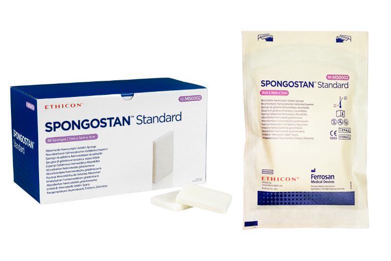 SPONGOSTAN STANDARD ESPONJA GELATINOSA HEMOSTÁTICA ABSORBIBLE 7X5X1 CM 1 PIEZA
