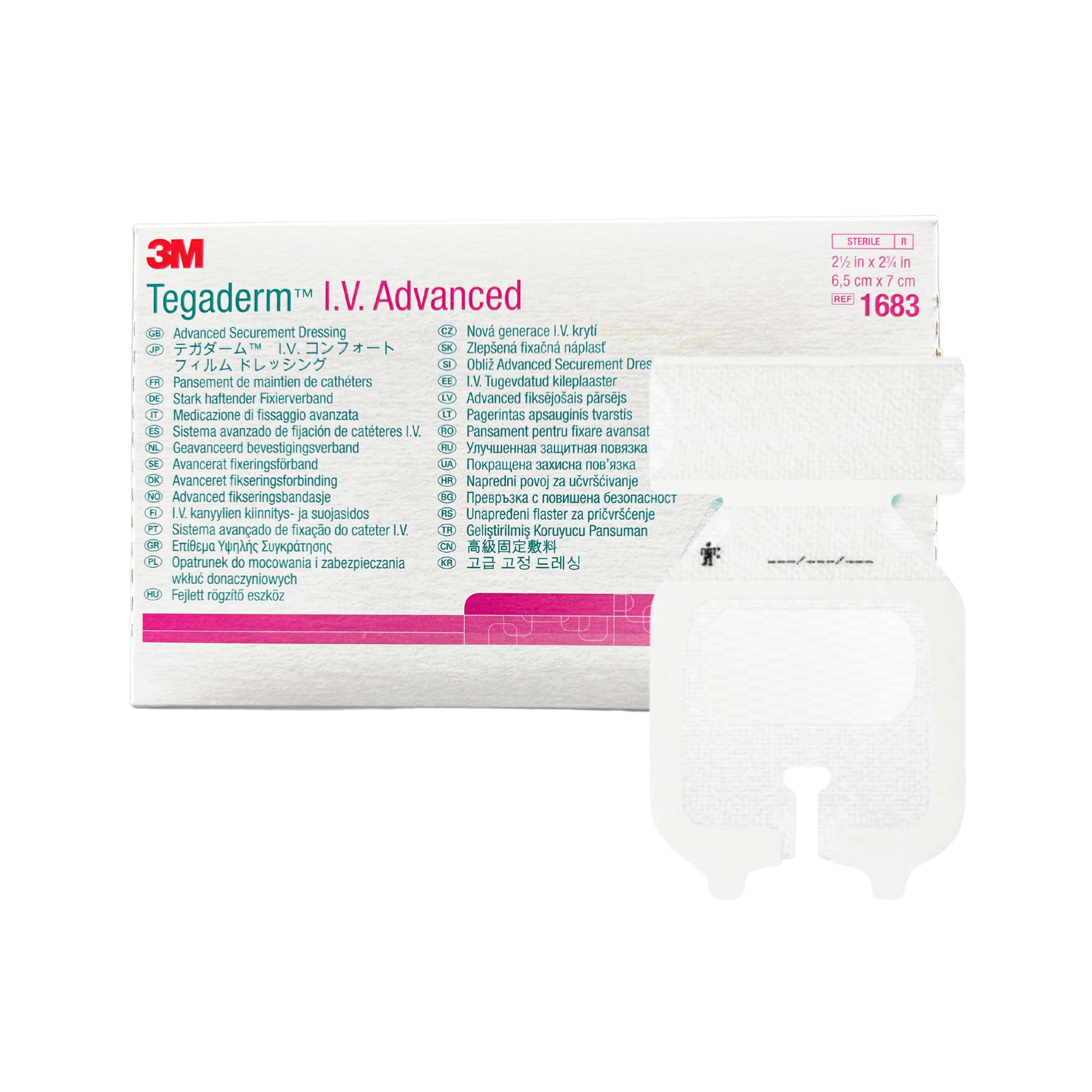 TEGADERM (3M)  I.V. ADVD 6.5X7 CM 5 PIEZAS