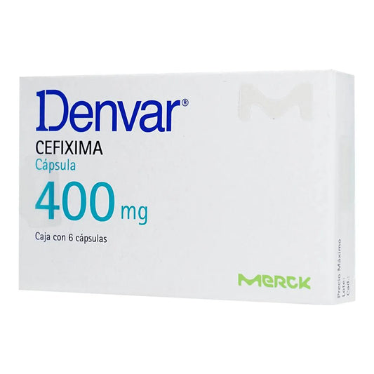 MERCK DENVAR CEFIXIMA CAPS 400MG CAJA CON 6 CAPS