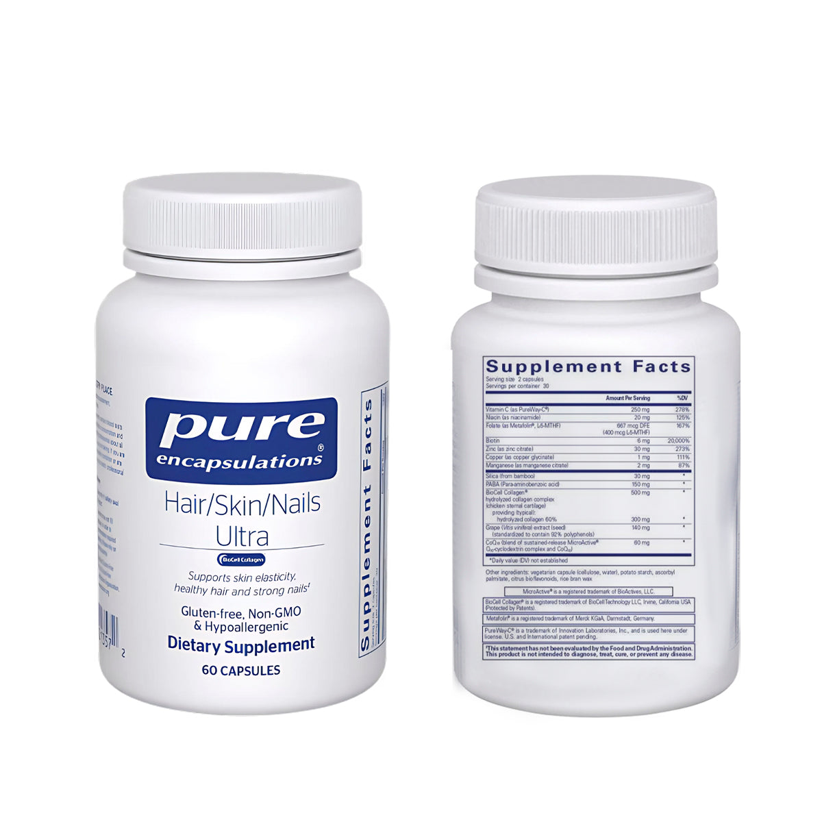 Pure Encapsulations Hair/Skin/Nails Ultra 60 Caps