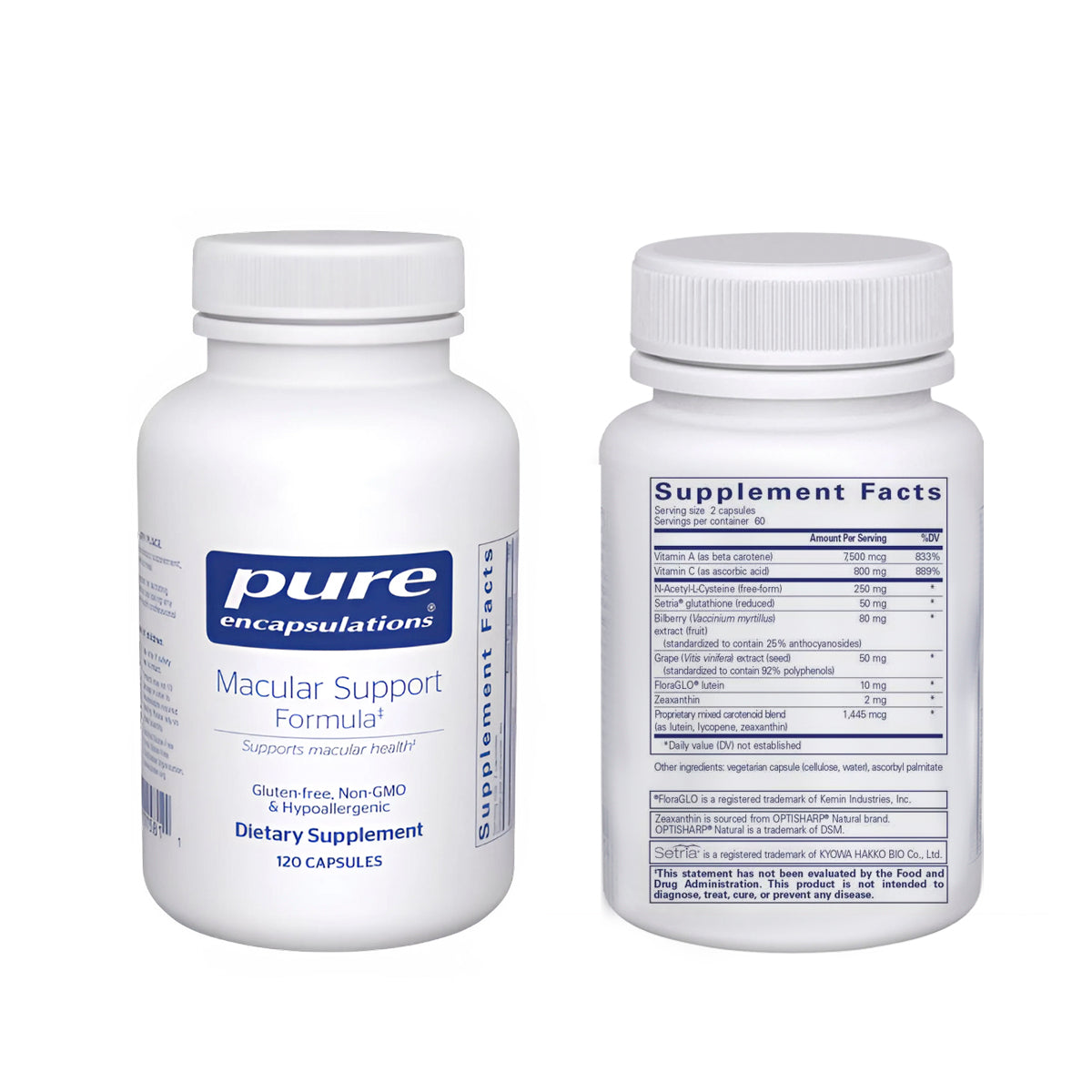 Pure Encapsulations Macular Support Formula 60 Caps