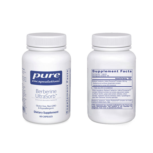 Pure Encapsulations Berberine UltraSorb 60 cápsulas.