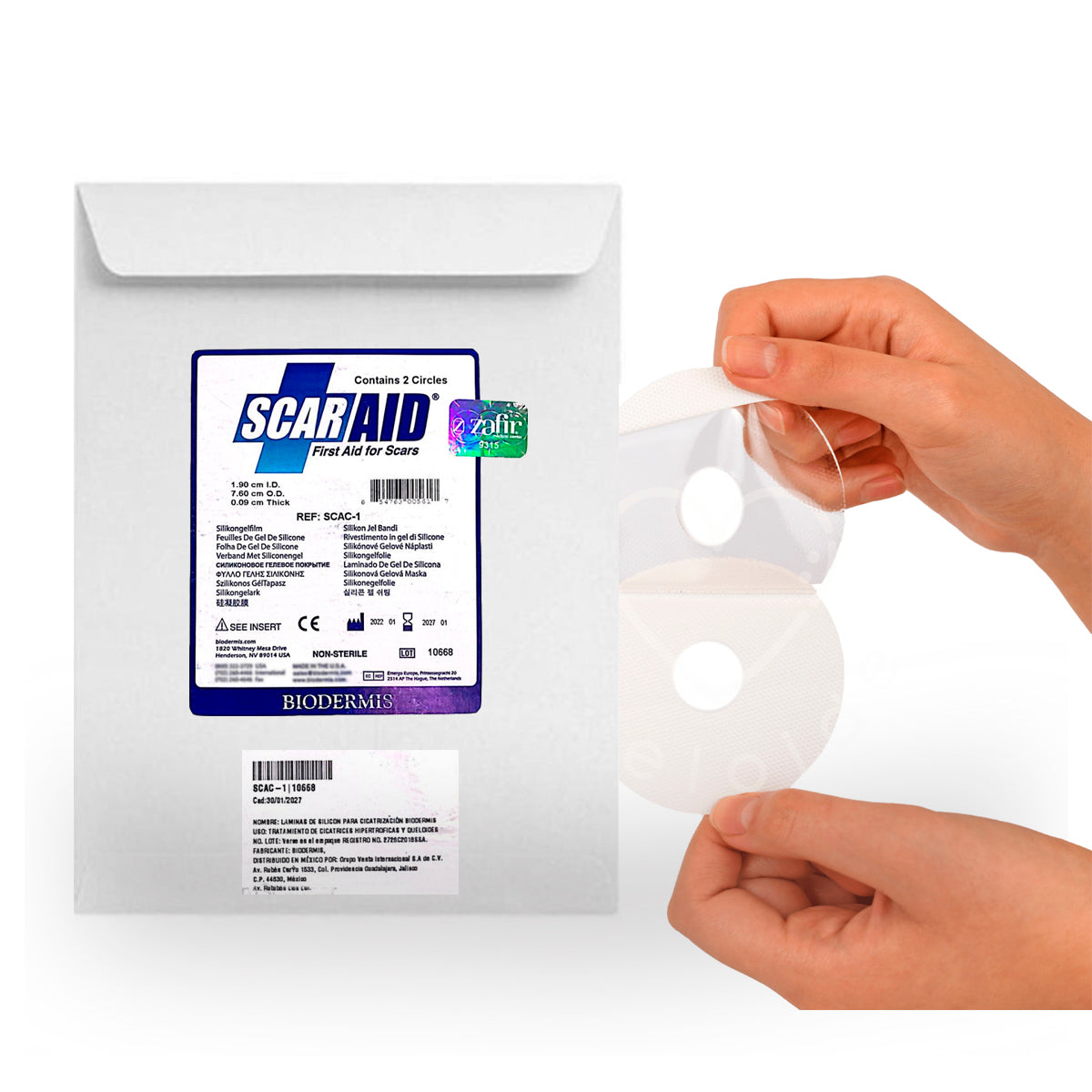 Láminas De Silicona Biodermis Scar Aid Para Areolas - Zafir Medical Center