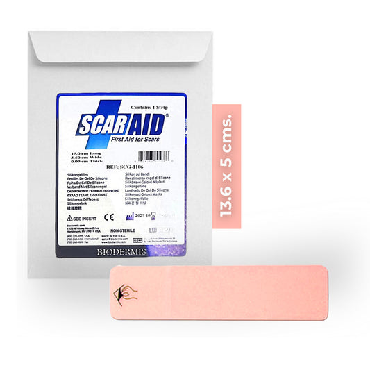 Scar Aid Laminas de silicón para cicatrización BIODERMIS SCG-1106 (15x3.6cmx) - Zafir Medical Center