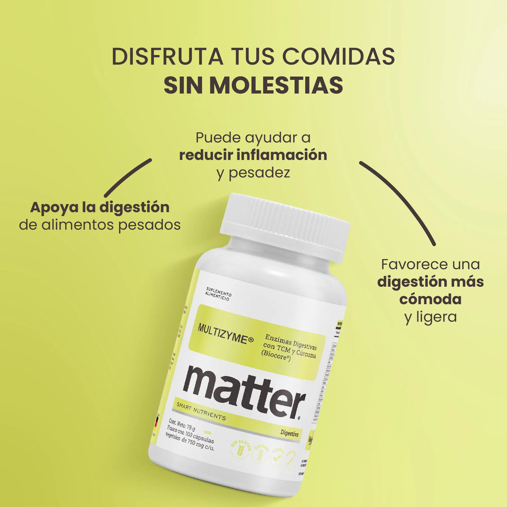 Multizyme Matter Enzimas Digestivas con TCM y Cúrcuma