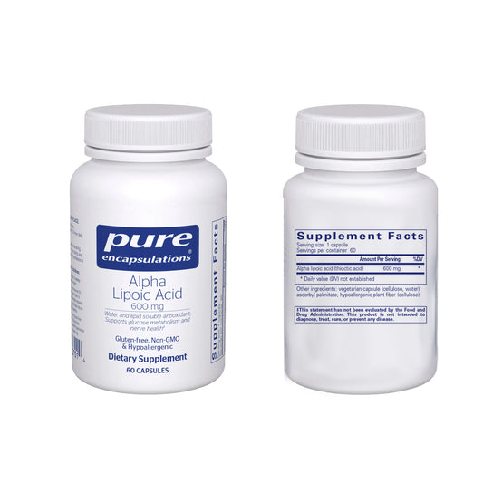 Pure Encapsulations Alpha Lipoic Acid 600 mg / 60 cápsulas