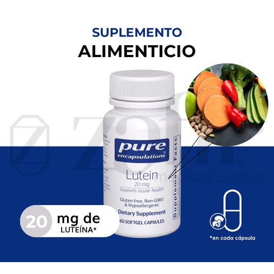 Pure encapsulations Lutein 20 MG 60 capsulas