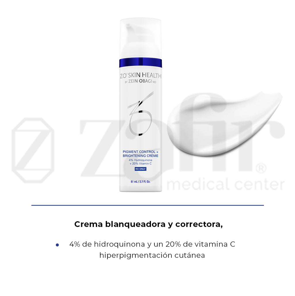 Zo Skin Health Pigment Control+ Brigthening Creme Control De Pigmentos + Crema Blanqueadora