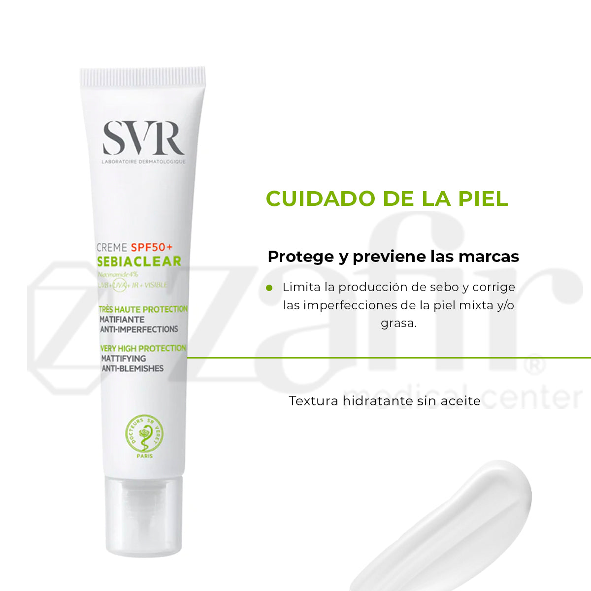 SVR Creme SPF50+ Sebiaclear: Protector Solar Para Piel Grasa