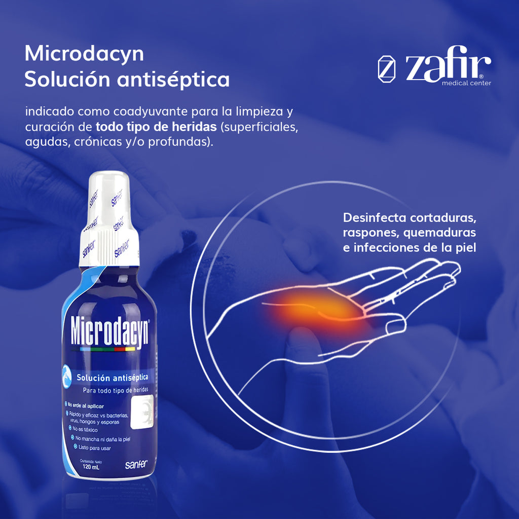 MICRODACYN SANFER SOLUCION ANTISEPTICA DE 120 ML