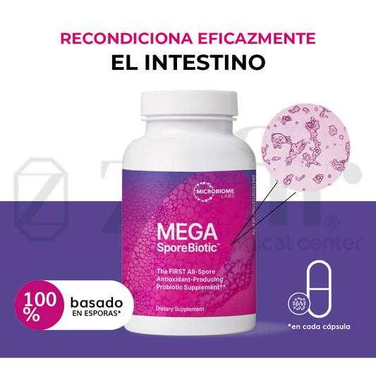 Microbiome MegaSporeBiotic Probióticos a base de esporas 60 cápsulas (Nueva Imagen)