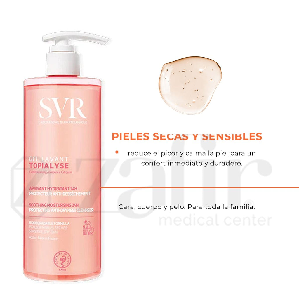 Gel Limpiador Svr Topialyse Gel Lavant 400ml Piel Seca
