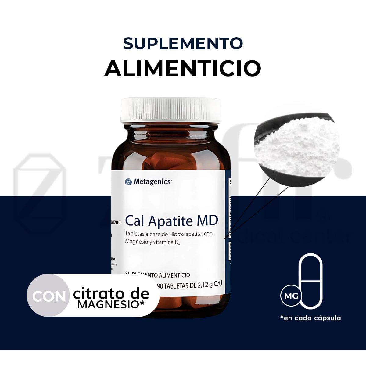 Metagenics - CAL APATITE MD 120 tabletas