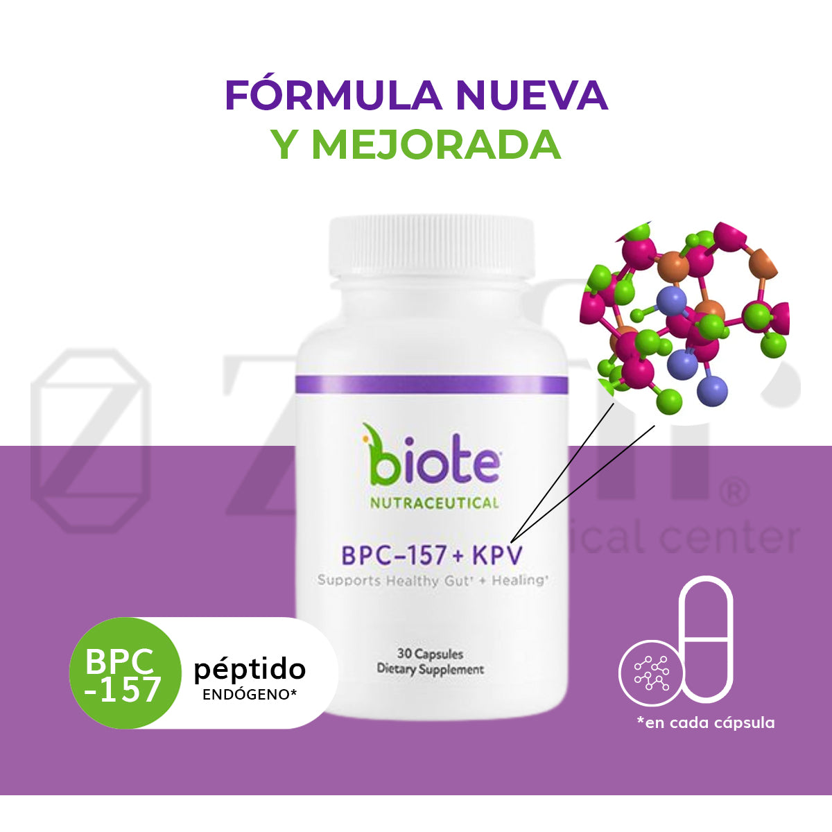 Biote Nutraceuticals BPC-157+KPV 30 Caps