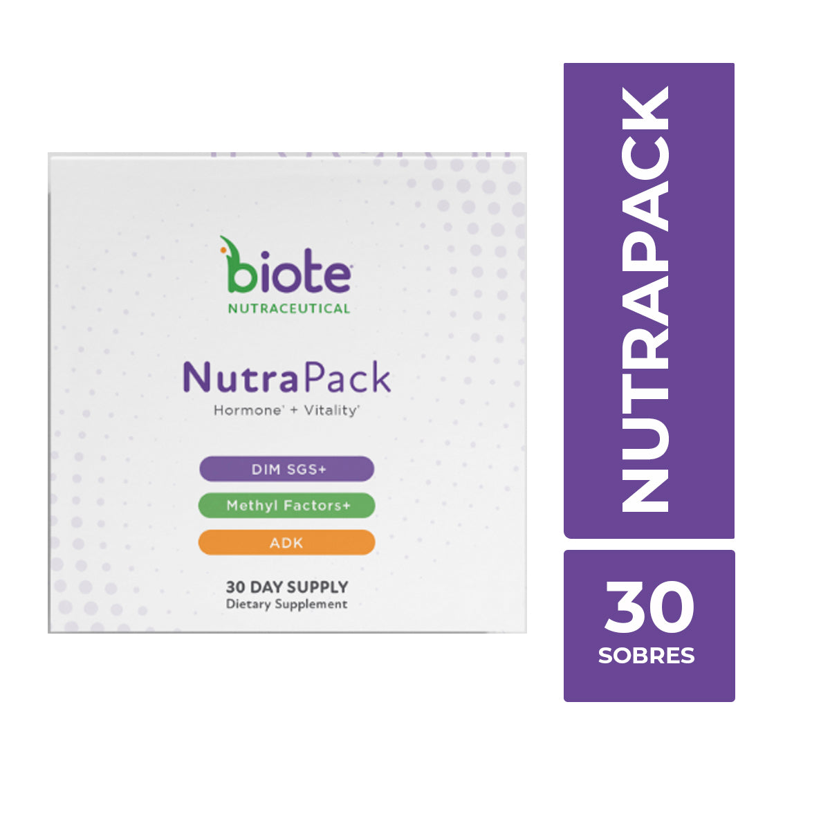 Biote NutraPack 30-Day Supply (DIM SGS+ Methyl Factors+ ADK)