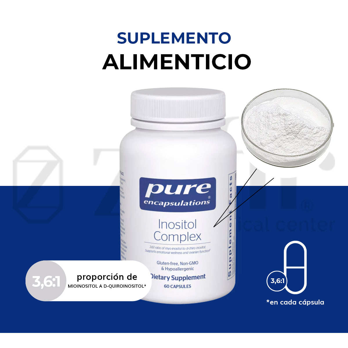 Pure Encapsulations Inositol Complex 60 Caps
