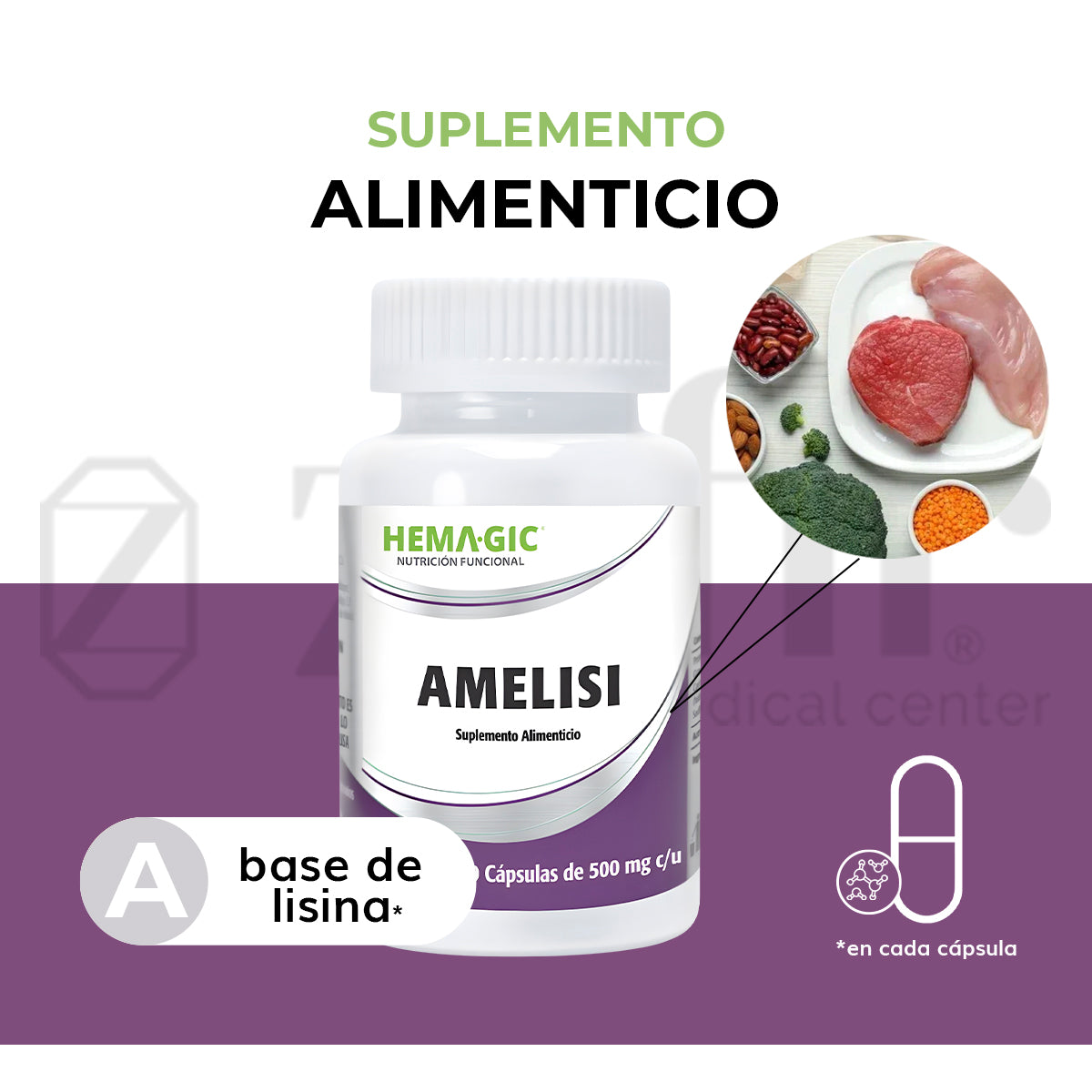 Hemagic AMELISI 100 cápsulas