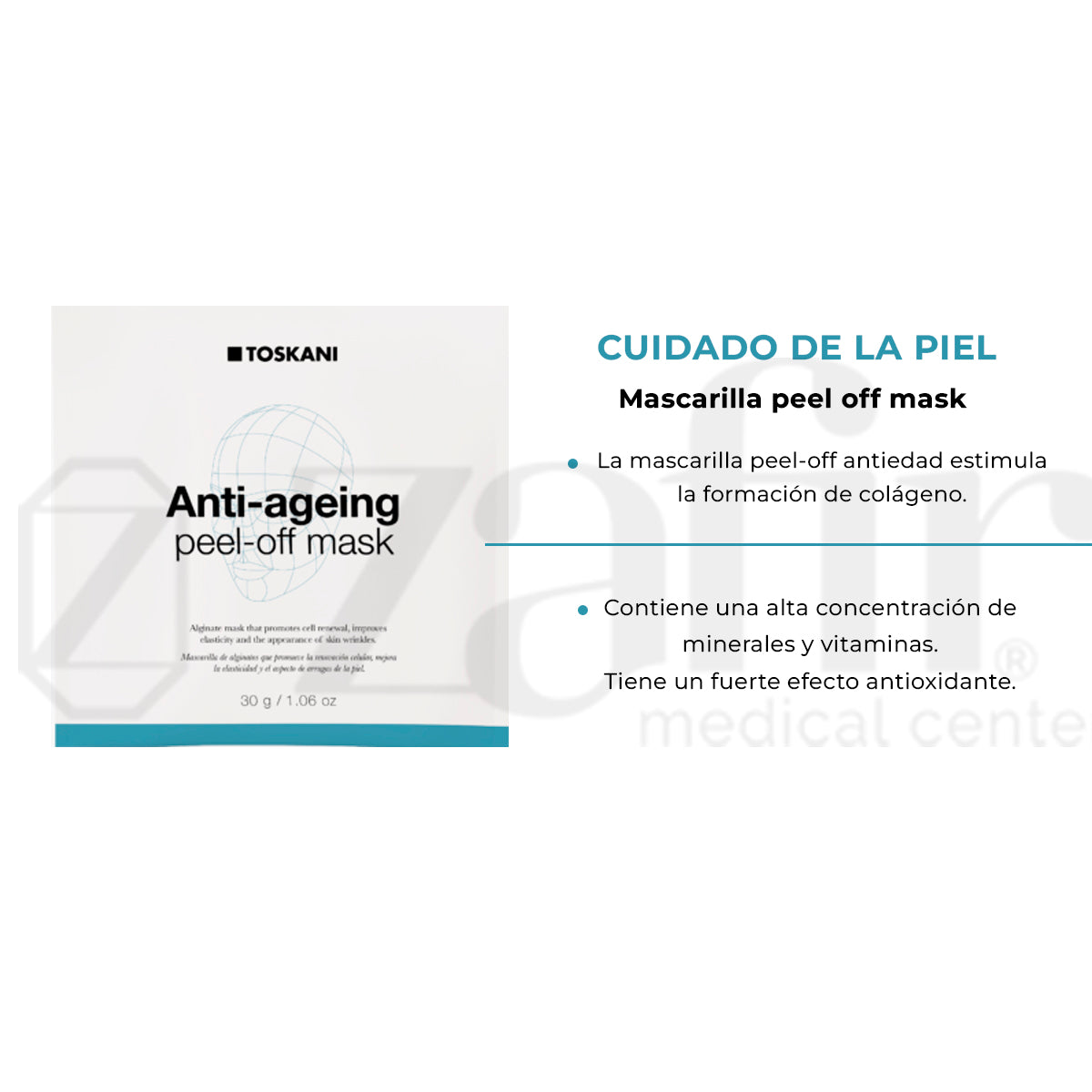 Mascarilla Facial Toskani Antiaging Antiarrugas Rejuvenecedor